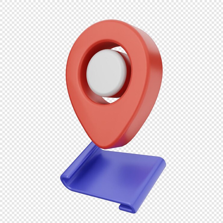 PSD marca de ubicación 3d pin mapa de gps