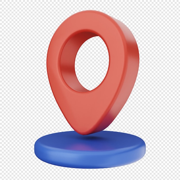 Marca de ubicación 3D pin mapa de GPS