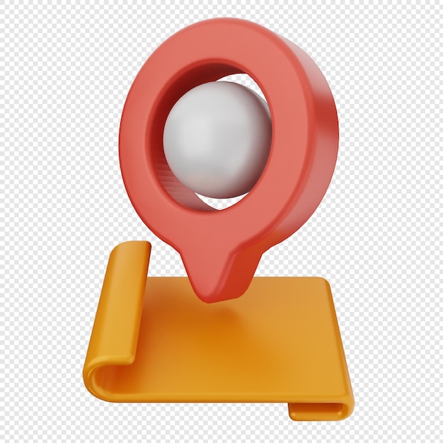 Marca de ubicación 3D pin mapa de GPS