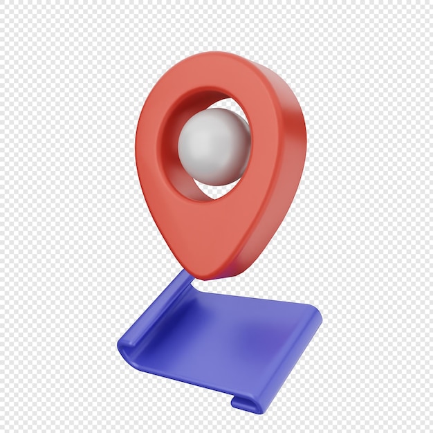 Marca de ubicación 3D pin mapa de GPS