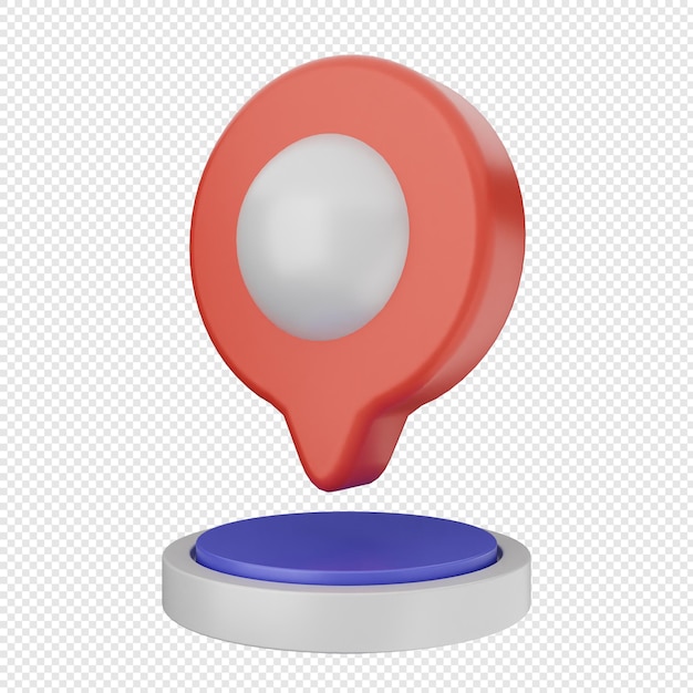 Marca de ubicación 3D pin mapa de GPS
