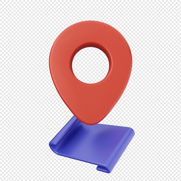 Marca de ubicación 3D pin mapa de GPS