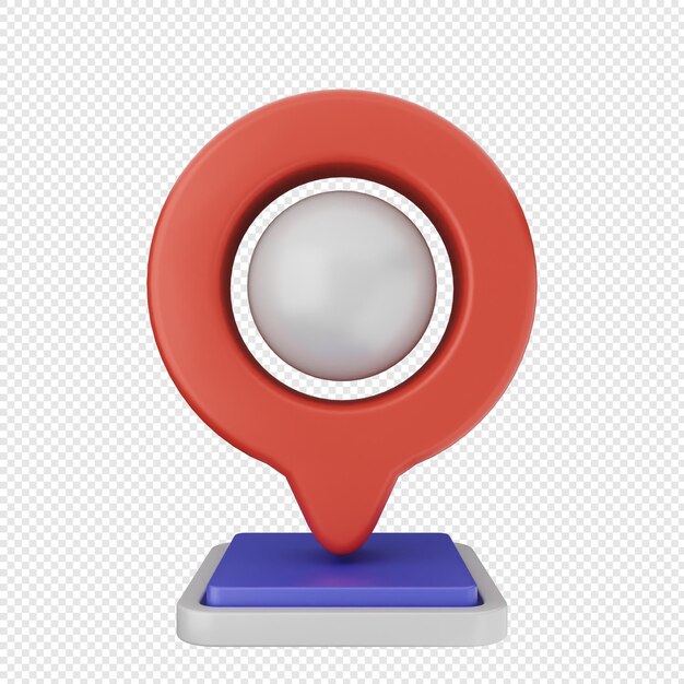 Marca de ubicación 3D pin mapa de GPS