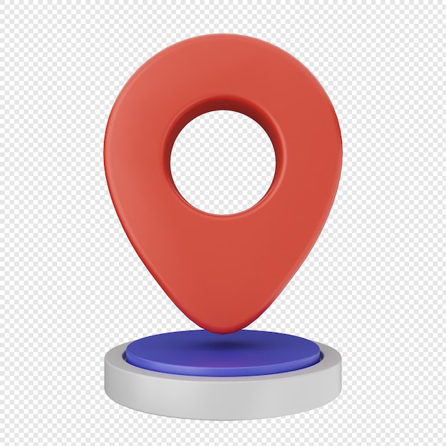 Marca de ubicación 3D pin mapa de GPS