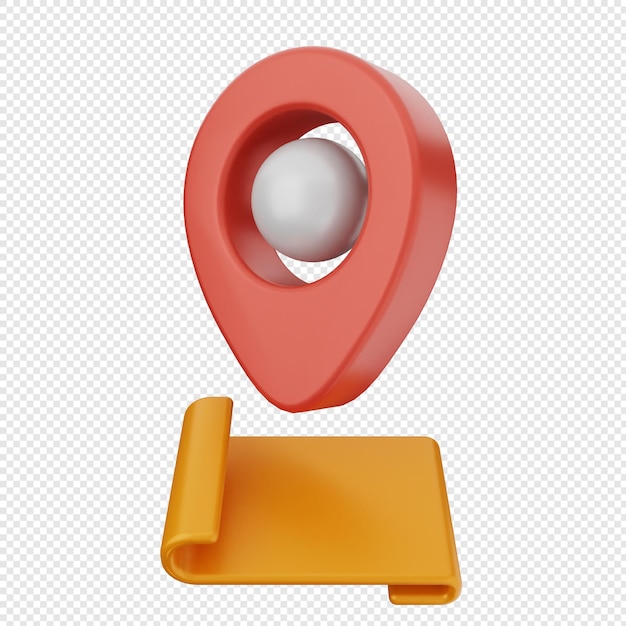 Marca de ubicación 3D pin mapa de GPS
