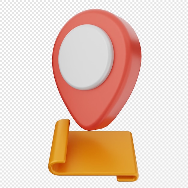 Marca de ubicación 3D pin mapa de GPS