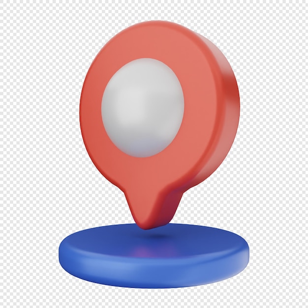 Marca de ubicación 3D pin mapa de GPS