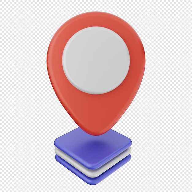 Marca de ubicación 3D pin mapa de GPS