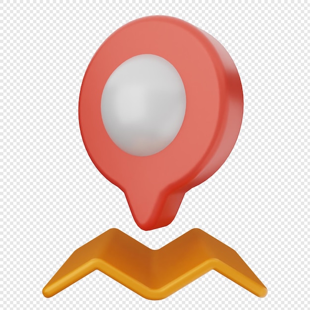 Marca de ubicación 3D pin mapa de GPS