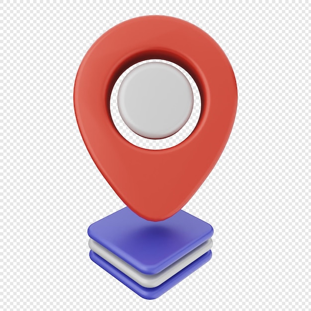 Marca de ubicación 3D pin mapa de GPS