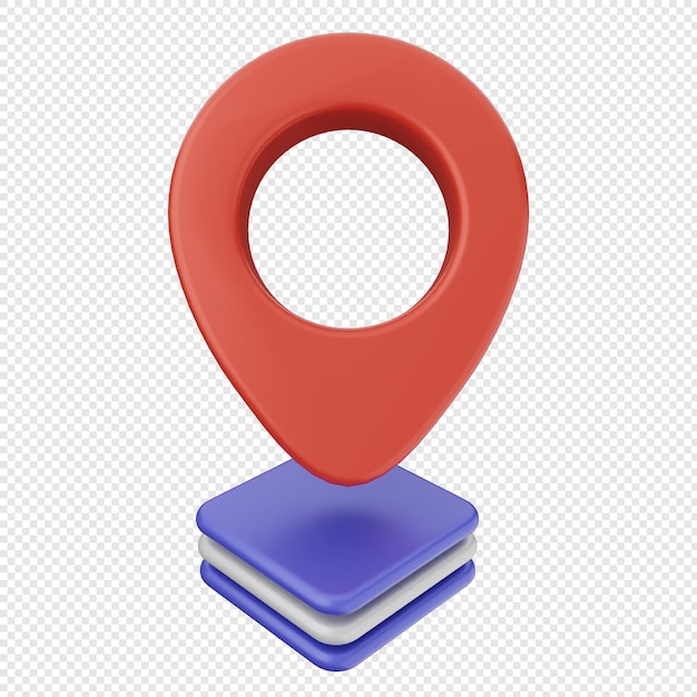 Marca de ubicación 3D pin mapa de GPS