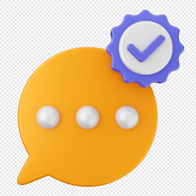 Marca de verificación 3D aprueba el chat