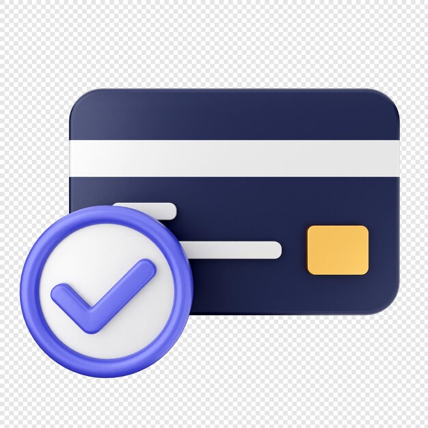 Marca de verificación 3d aprueba el pago con tarjeta de crédito