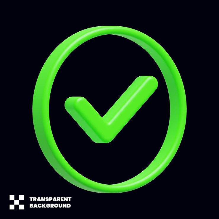 PSD marca de verificación 3d