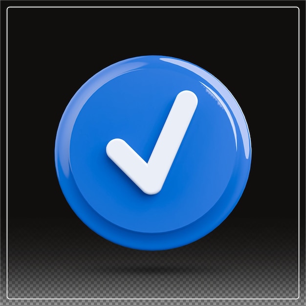 Marca de verificación del icono 3D