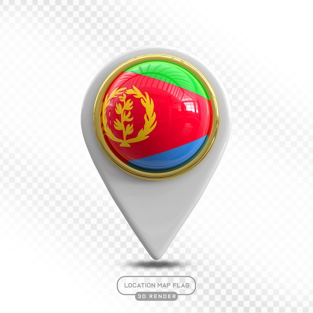 Marcador de mapa 3D da Eritreia
