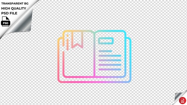 PSD marcador ícone vetorial gradiente de arco-íris colorido psd transparente