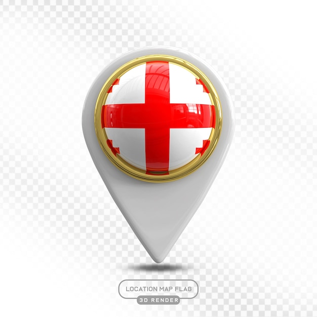 Marcador del mapa de la bandera 3D de Georgia