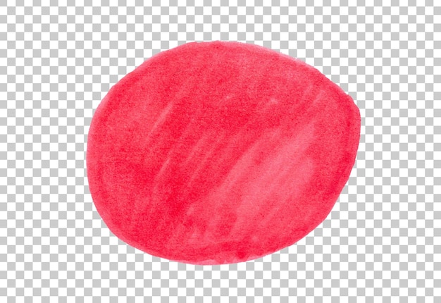 Marcador rojo garabateado elemento de diseño redondo recortado