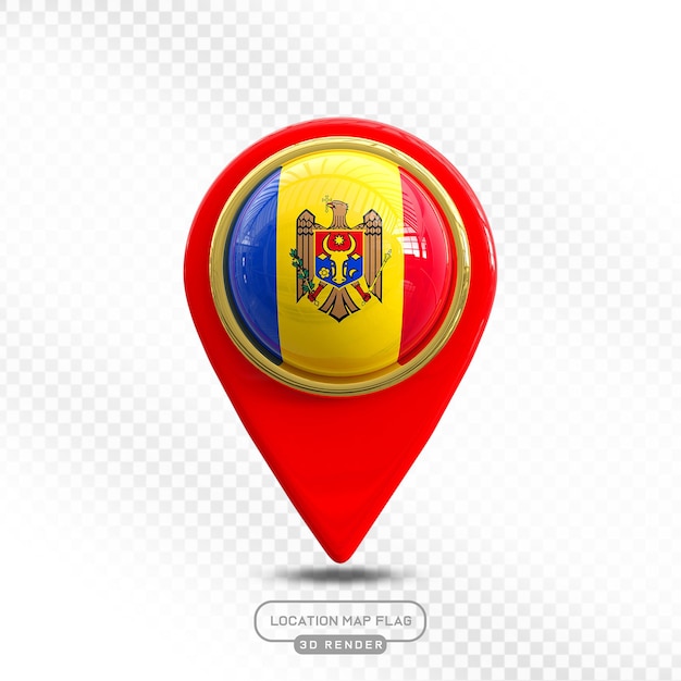 Marcaje del mapa de la bandera de Moldavia