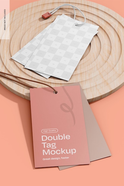 PSD marcas dobles con el podio mockup