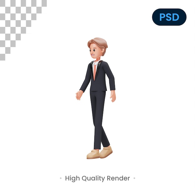 Marche Personnage 3D Psd Premium