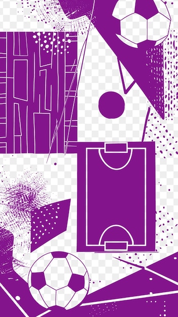 PSD marco de camiseta deportiva con cuerda de banderín y formas de pelota de hojas psd textura border art design collage