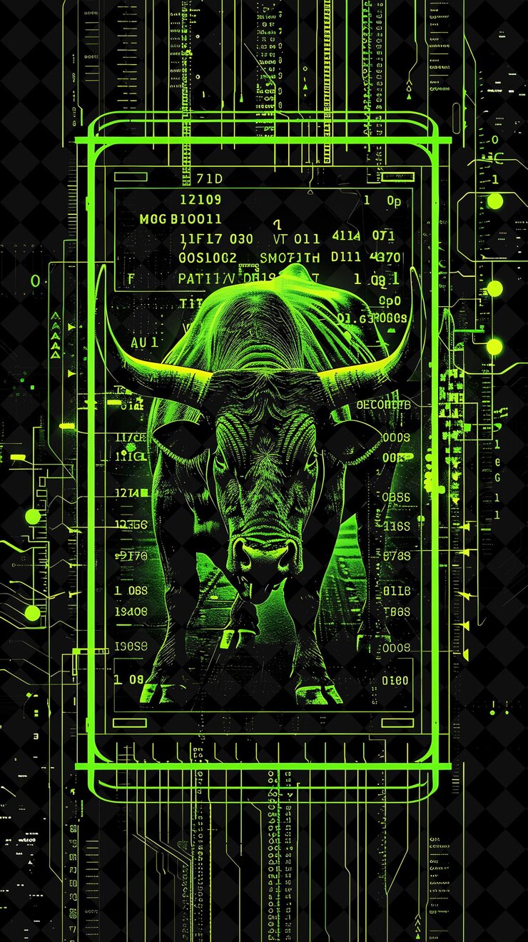 PSD marco de código de barras de neón png que envuelve la moneda de binance con códigos de barras y una forma de neón y2k en fondo oscuro