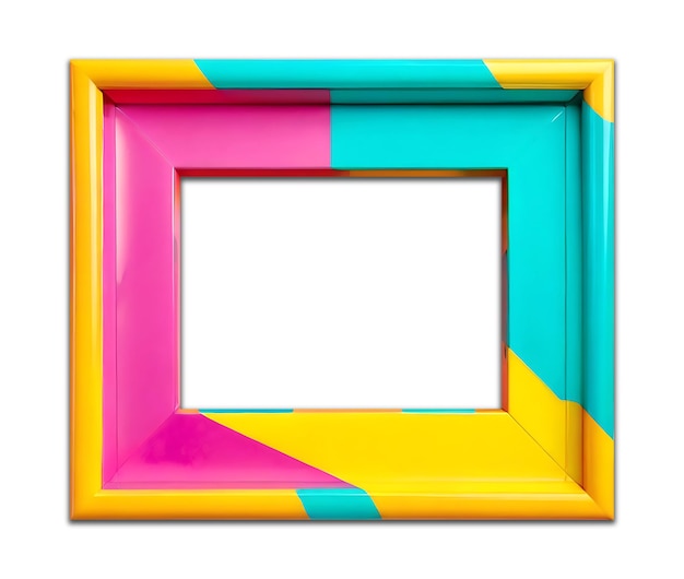 PSD marco colorido con un borde de color arco iris