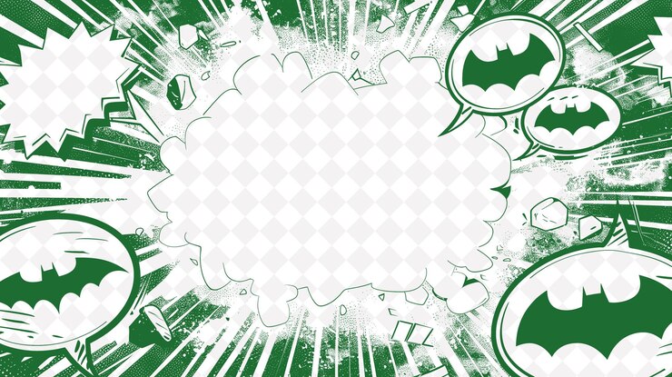 PSD marco de cómics de superhéroes con cuerda de burbuja de habla y sup diseño de fondo creativo png