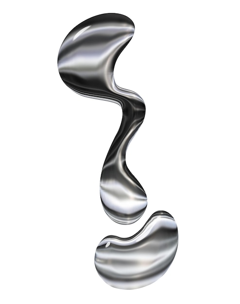 Marco di esclamazione Liquid Font Chrome