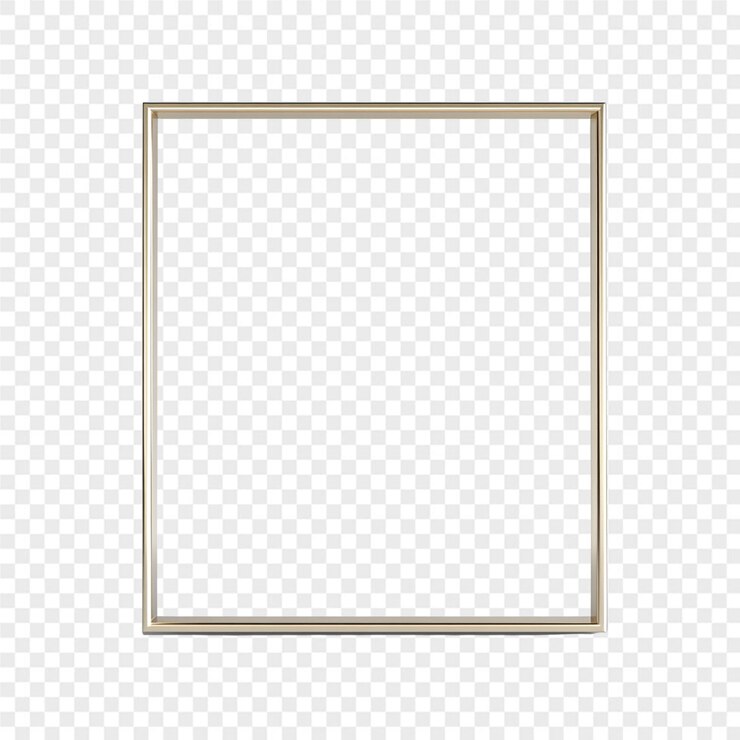 PSD un marco dorado en un fondo transparente con las palabras oro en él