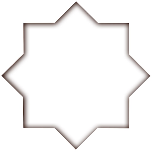 Marco de forma geométrica octogonal