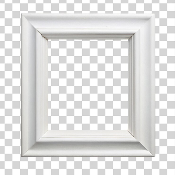 PSD marco de fotografía de vista superior vacío diseñado aislado sobre un fondo transparente