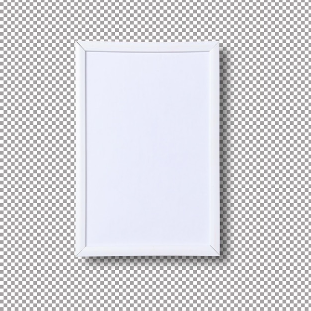 Marco de fotos blanco sobre fondo rosa