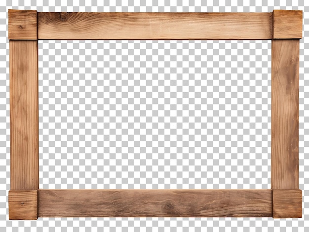 Marco de fotos de madera aislado sobre fondo transparente png psd