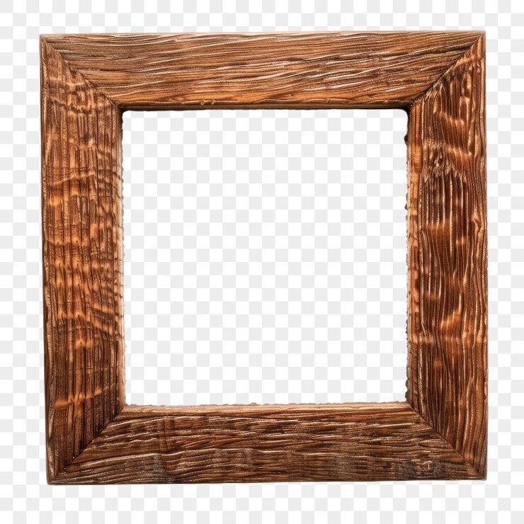 PSD marco de fotos de madera marco de imágenes de madera en un fondo aislado galería de decoración del hogar y obras de arte