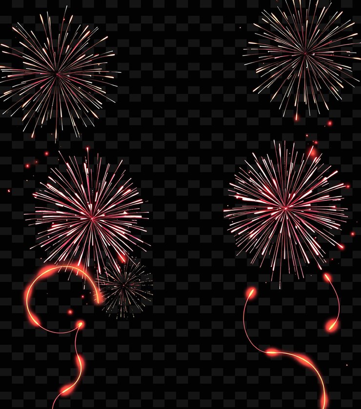 PSD marco fuegos artificiales brillantes iluminan los bordes lanzando un suave brillo suaves cintas brillantes w