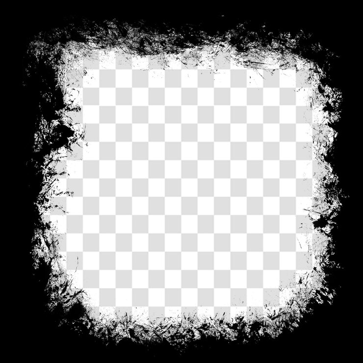 Marco Grunge de película vintage para el uso de etiquetas y carteles aislados en un fondo transparente