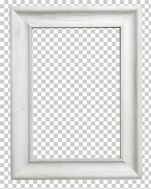 Marco de madera blanco aislado sobre fondo transparente png psd