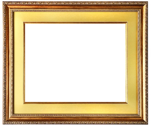Marco de madera de color dorado para pinturas y fotografías