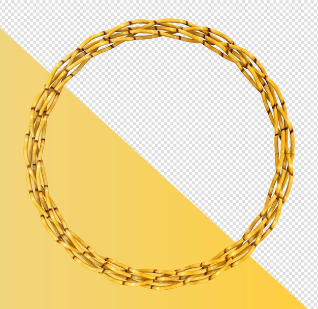 Marco de metal circular 3d con lámparas para composición general de fiestas.