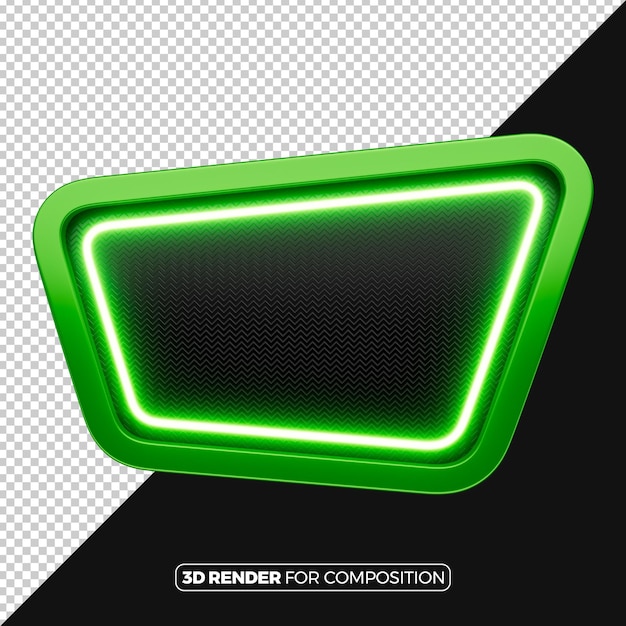 Marco de neón verde para la composición
