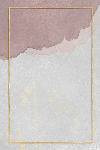 PSD marco de oro rectangular en la ilustración de fondo de textura