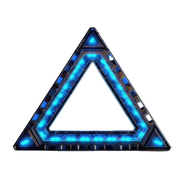 Marco de portal de forma geométrica misteriosa con luz de neón de estilo digital AIG35