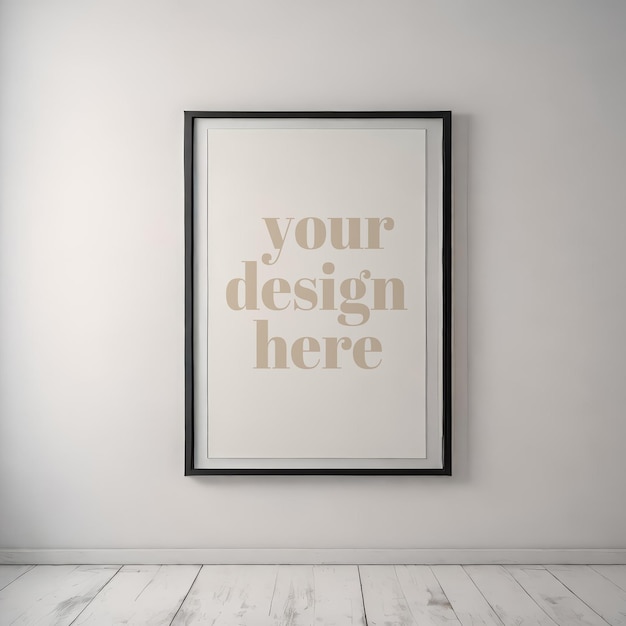 Marco de póster psd interior render obra de arte muestra plantilla arte enmarcado contemporáneo
