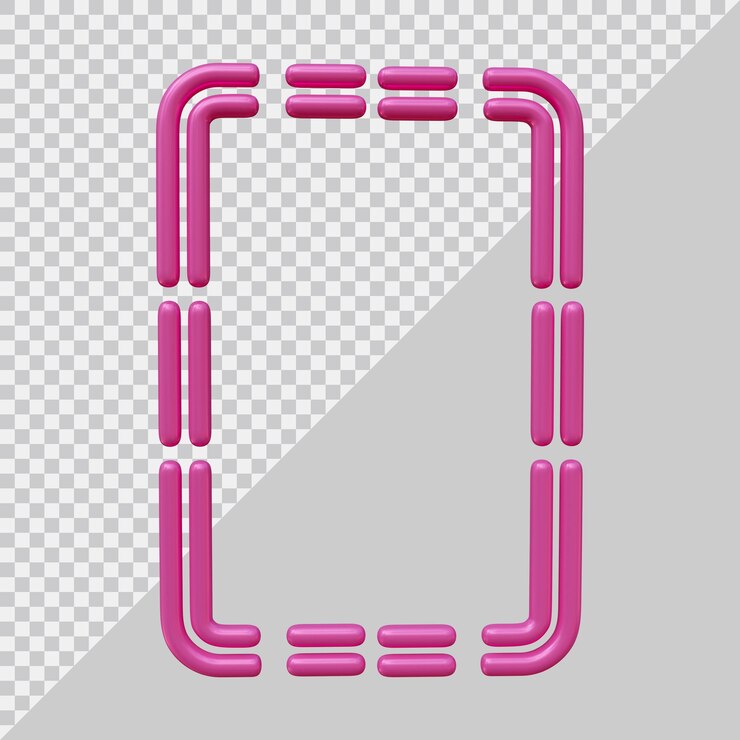 PSD marco rectangular con estilo moderno 3d