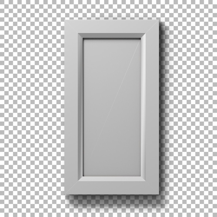 PSD un marco rectangular simple con una superficie plana probablemente destinado a ser utilizado como puerta o panel decorativo