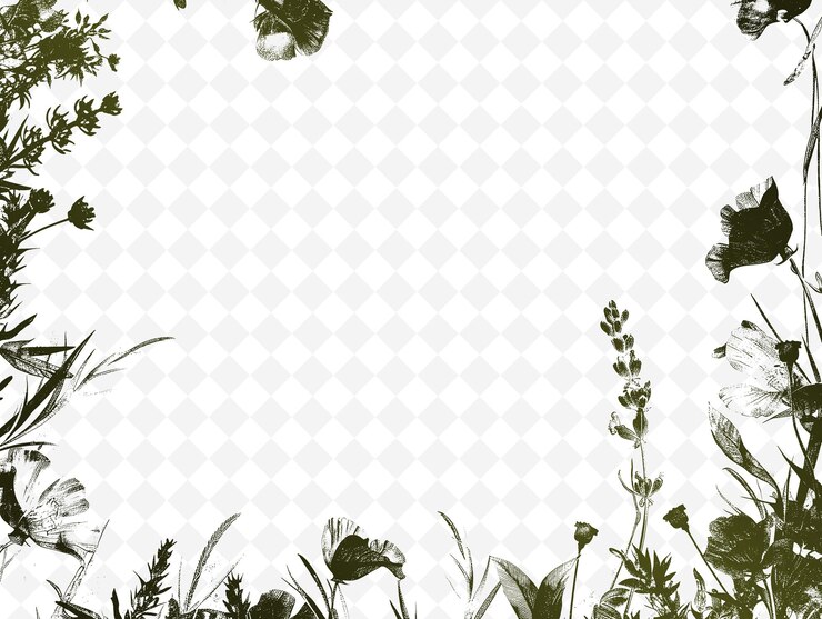 PSD marco de sauce lleno de lavanda y amapolas adornado con diseños artísticos vectoriales creativos de la naturaleza