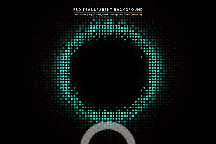 PSD marco de textura redonda sobre un fondo transparente